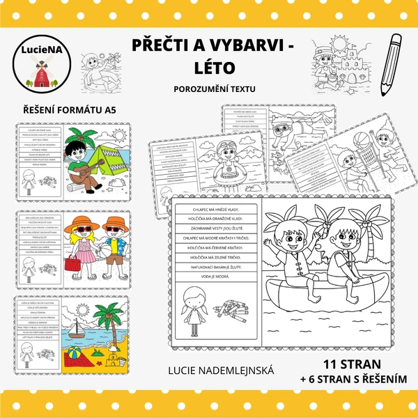 PŘEČTI A VYBARVI - LÉTO
