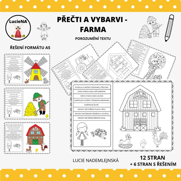 PŘEČTI A VYBARVI - FARMA