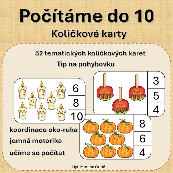 Počítáme do 10 - kolíčkové karty