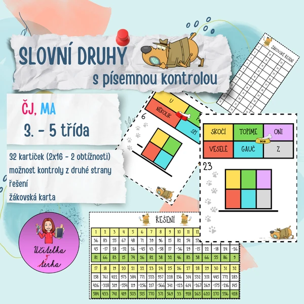 Slovní druhy s písemnou kontrolou