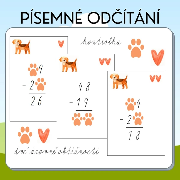 Písemné odčítání