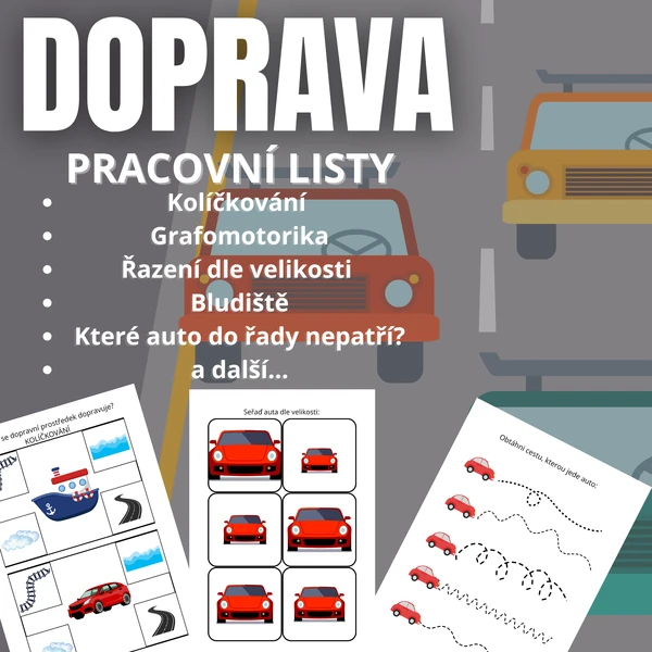 DOPRAVA - pracovní listy