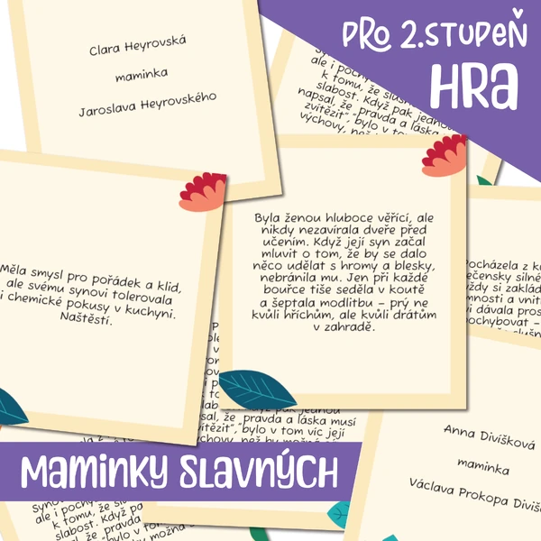 🧡 Maminky slavných Svátek matek pro 2.stupeň