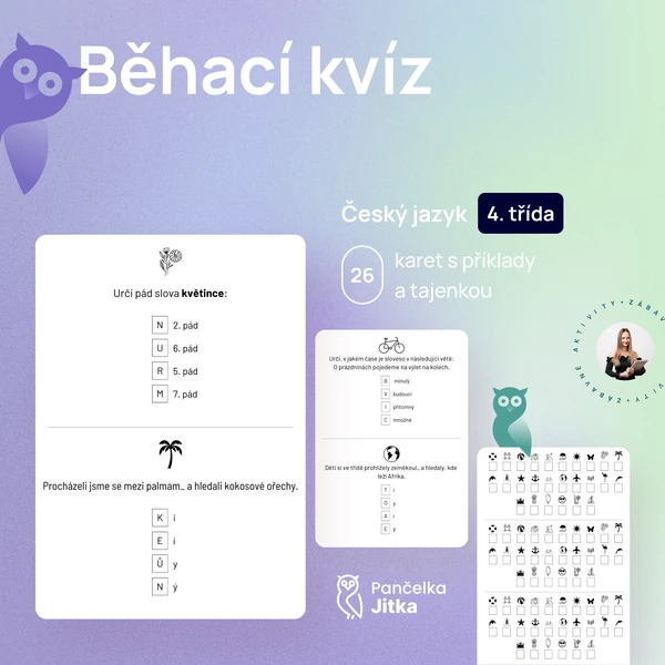 Běhací kvíz - učivo 4. třídy