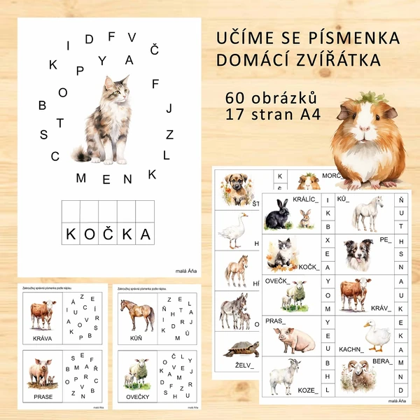  UČÍME SE PÍSMENKA - DOMÁCÍ ZVÍŘÁTKA