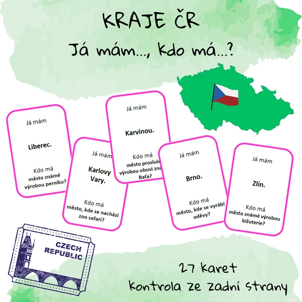 Kraje ČR - Já mám, kdo má