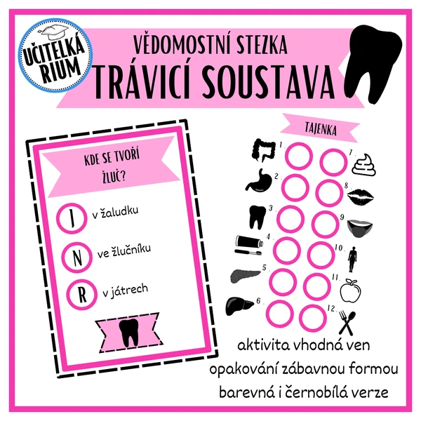 TRÁVICÍ SOUSTAVA - vědomostní stezka