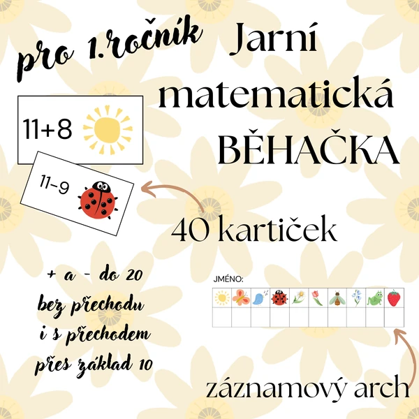 Jarní matematická běhačka pro prvňáčky