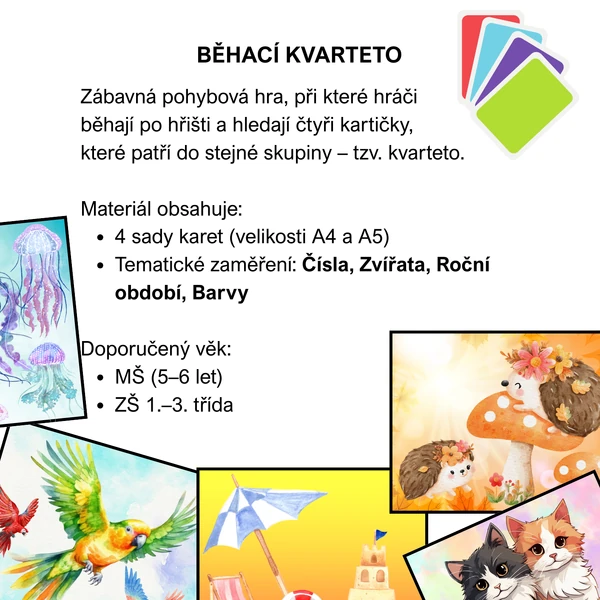 Běhací KVARTETO - 4 sady karet