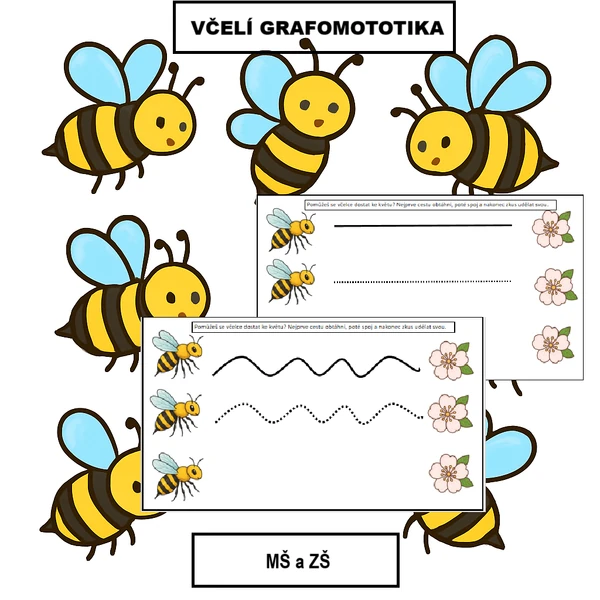 Den včel - grafomotorika