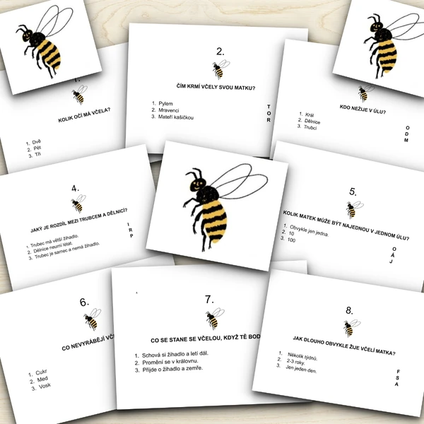 🐝🐝VČELA - kvíz s tajenkou