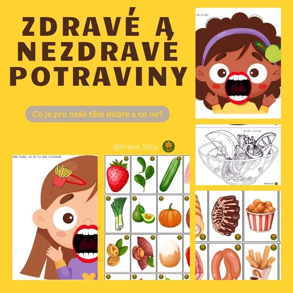 Zdravé a nezdravé potraviny - Zdravěnka a Gurmína