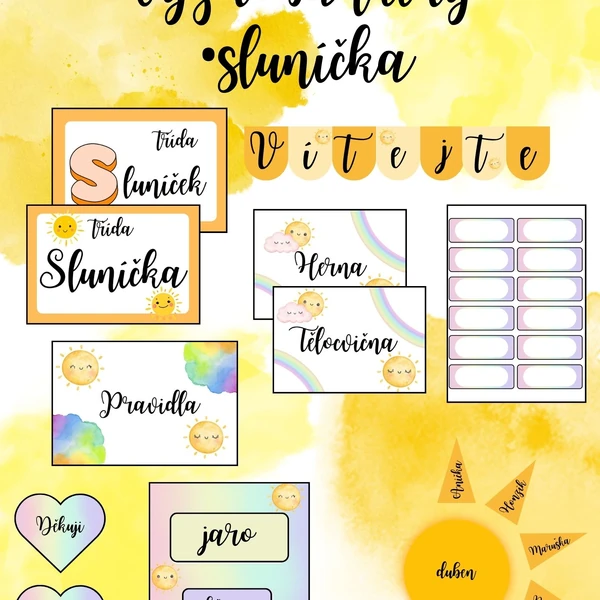 výzdoba třídy - sluníčka
