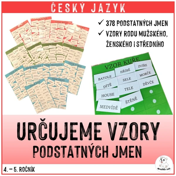 Určujeme vzory podstatných jmen