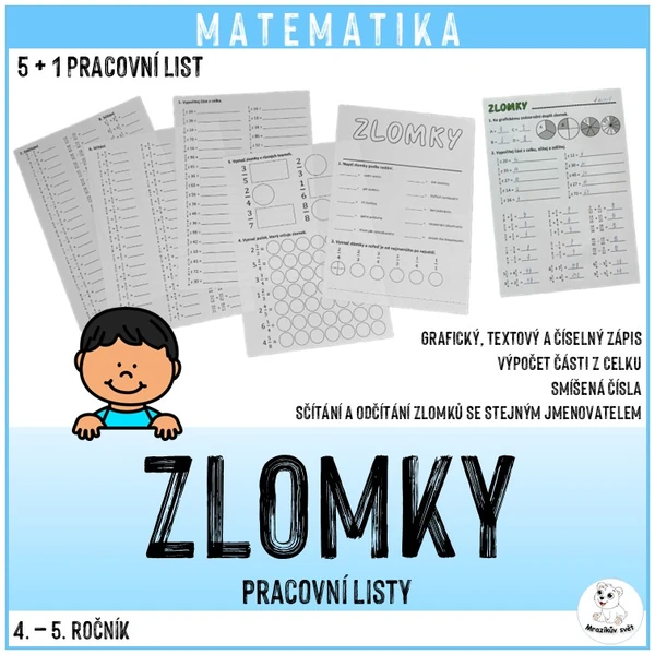 Zlomky (pracovní listy)