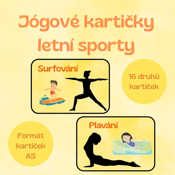 Jógové kartičky - letní sporty