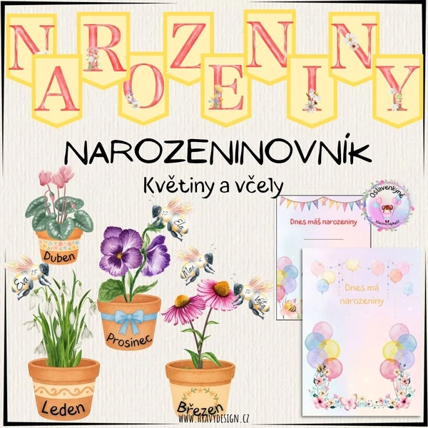 Narozeninovník - Květiny, včely
