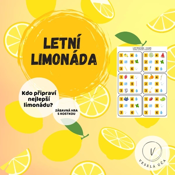 LETNÍ LIMONÁDA - zábavná hra s kostkou