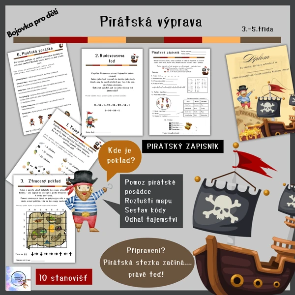 PIRÁTSKÁ VÝPRAVA / BOJOVKA PRO DĚTI / Pirátská stezka / 3.-5. třída