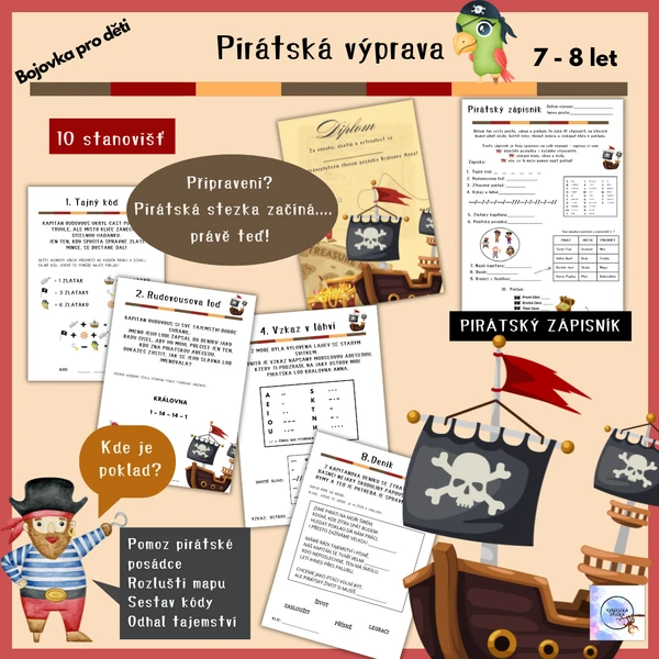 Bojovka pro menší děti / pirátská výprava / stezka 7-8 let