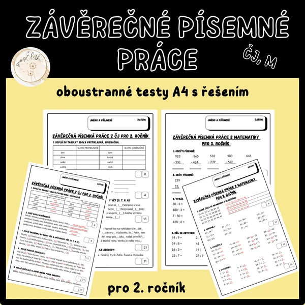 Závěrečné písemné práce pro 2. ročník