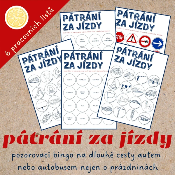 PÁTRÁNÍ ZA JÍZDY | auto bingo na cesty