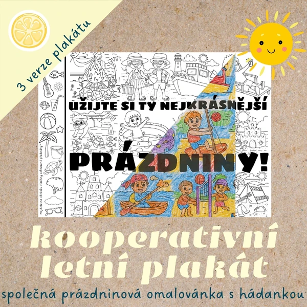 Kooperativní plakát LÉTO A PRÁZDNINY