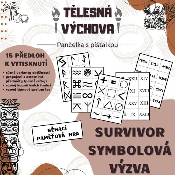 Symbolová běhací výzva - paměťová hra nejen do TV