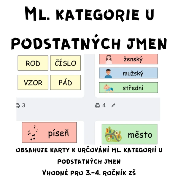 Mluvnické kategorie u podstatných jmen