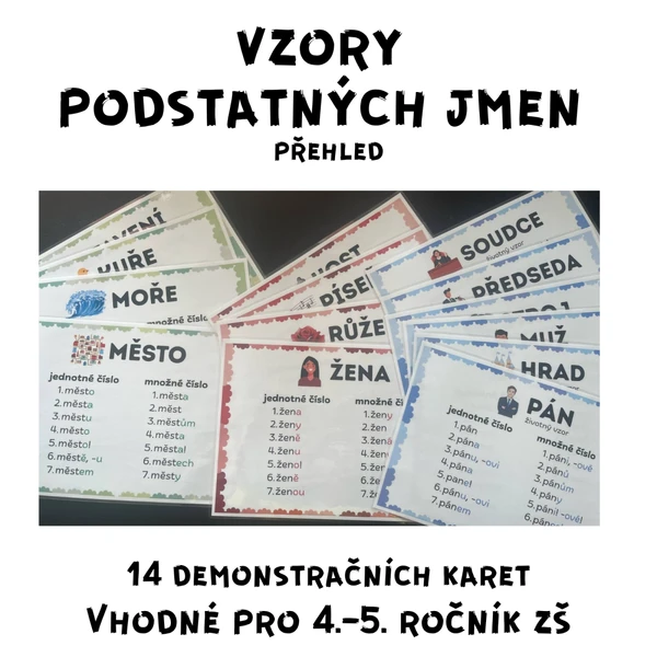 Vzory podstatných jmen-přehled