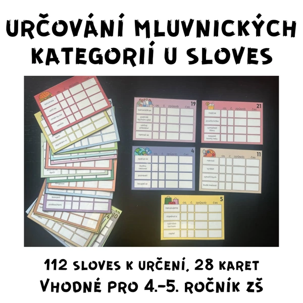 Určování mluvnických kategorií u sloves-doplňování