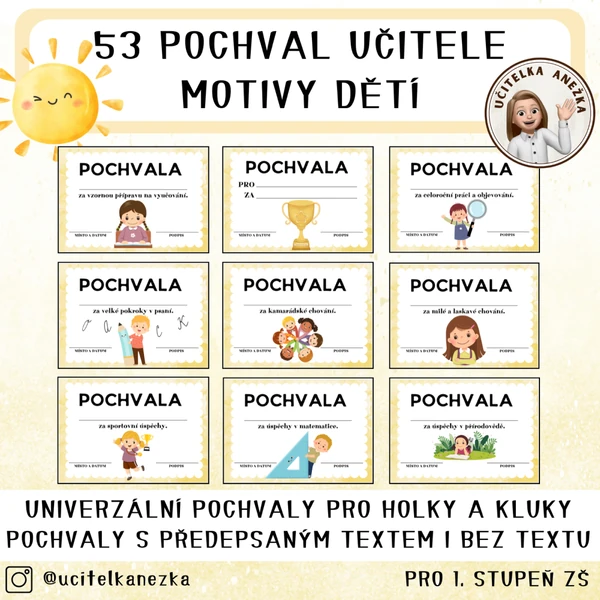 53 POCHVAL UČITELE - MOTIVY DĚTÍ