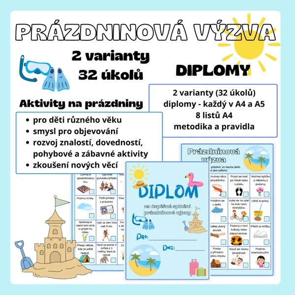 Prázdninová výzva s diplomem
