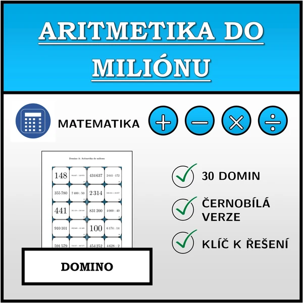 Domino - Aritmetika do milionu | matematika