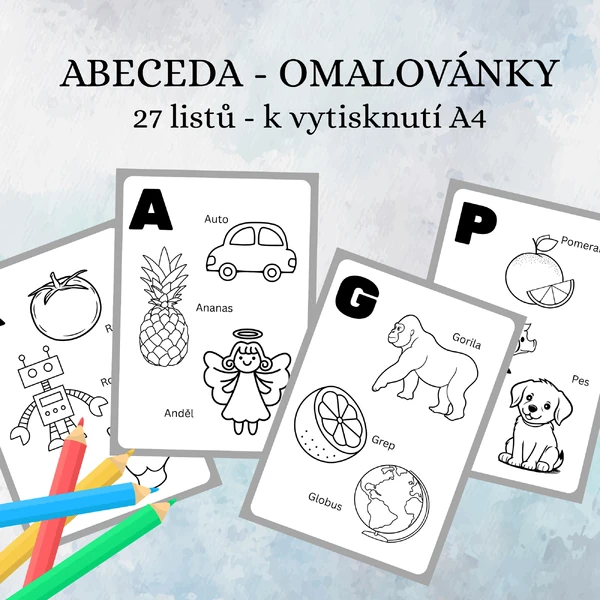 Omalovánky Abeceda