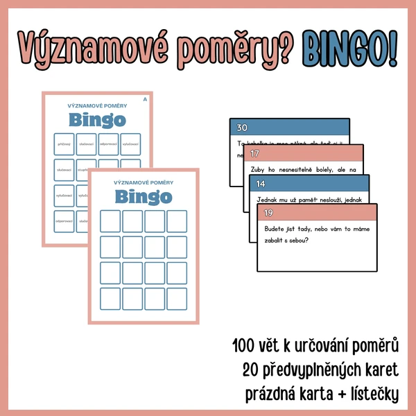 Významové poměry? BINGO!