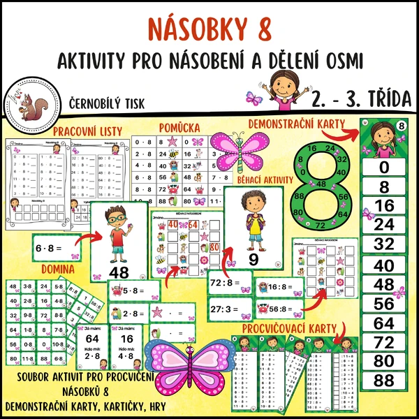 Násobky 8 - malá násobilka