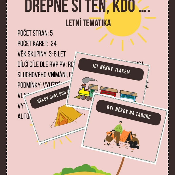 Didaktická hra: Dřepne si ten, kdo… LÉTO