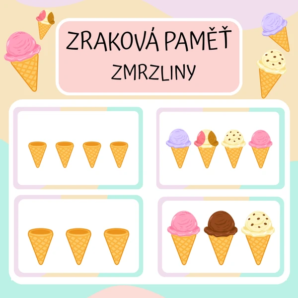 Zraková paměť - Zmrzliny, léto
