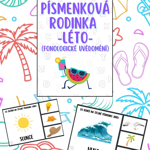 Písmenková rodinka - LÉTO - fonologické uvědomění 