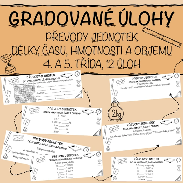 Gradované úlohy na převody jednotek