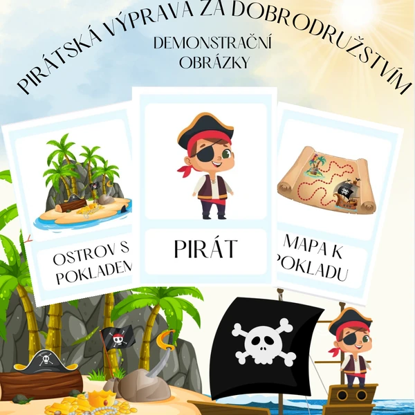 PIRÁTI- Demonstrační obrázky 🏴‍☠️🏝️🦜