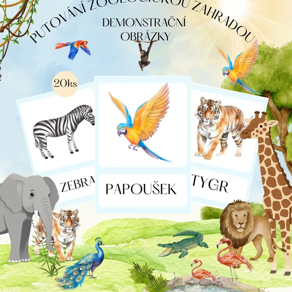 ZOO- Demonstrační obrázky 🦒🦜