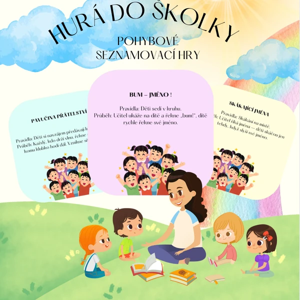 HURÁ DO ŠKOLKY - Pohybové seznamovací hry 🧒🏼🛝🌈