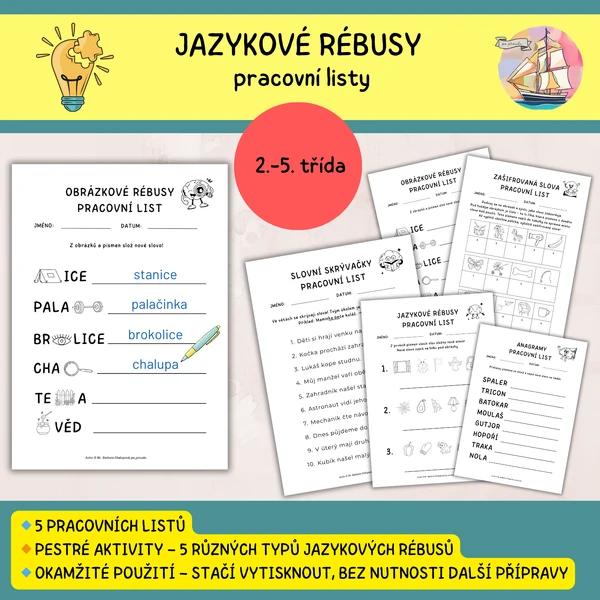 Jazykové rébusy - pětkrát jinak
