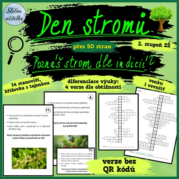 DEN STROMŮ - Poznáš strom dle indicií? 2. stupeň 