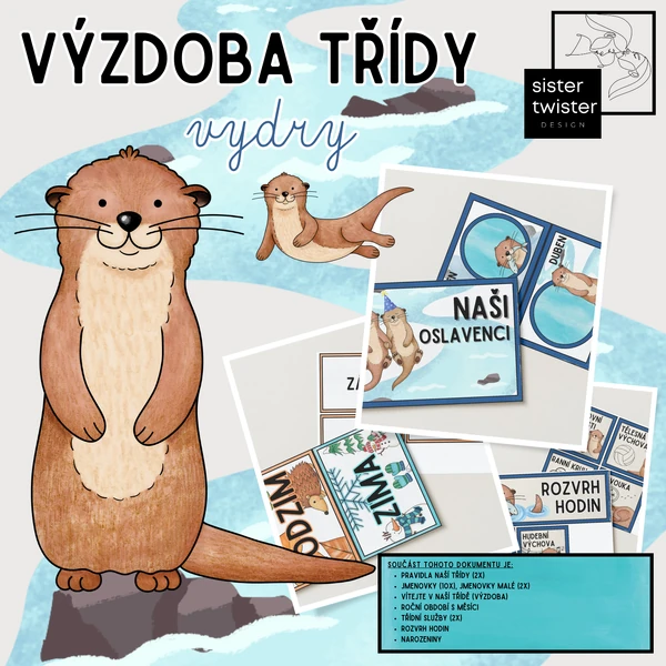 Výzdoba třídy - vydry