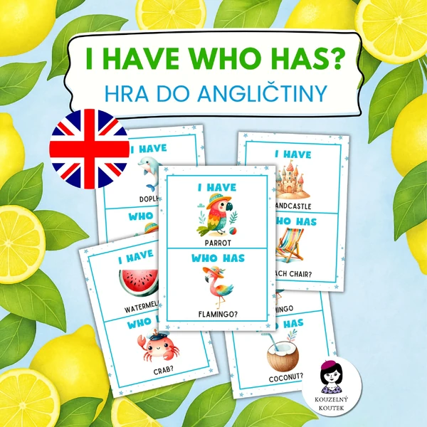 I have who has? - summer, léto, hra pro děti v angličtině