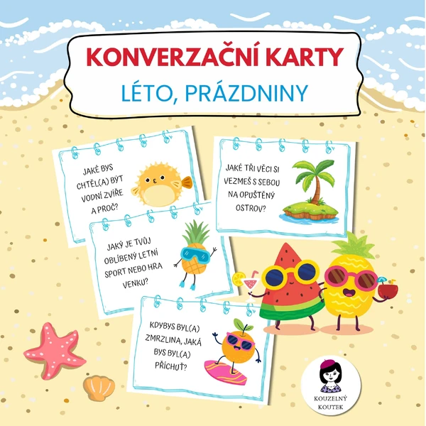 Konverzační kartičky - léto, prázdniny, komunikační karty