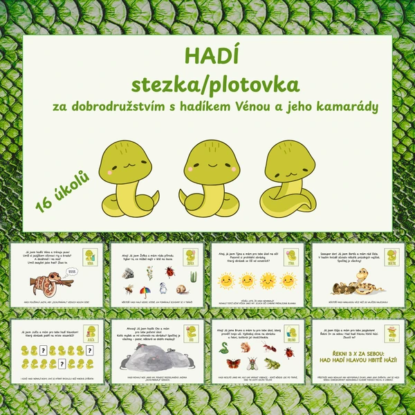 Hadí stezka/plotovka - 16 úkolů